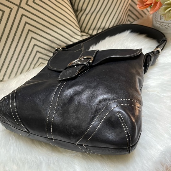 Coach Black Leather Shoulder/ Crossbody Bag - Picture 12 of 16